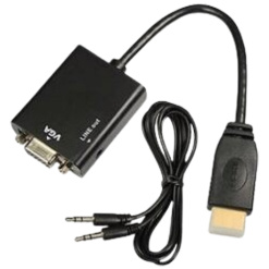 מתאם HDMI To VGA With Audio Output Adapter