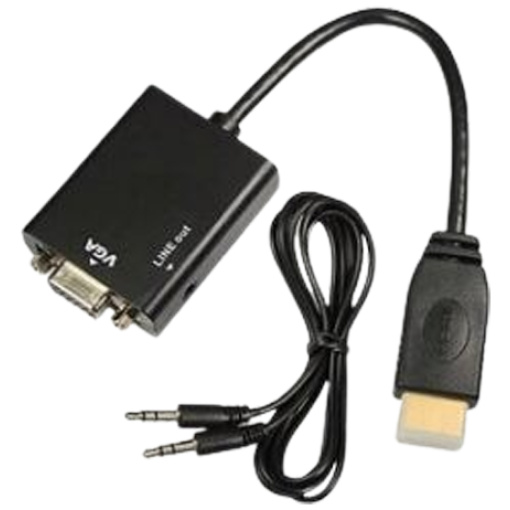 מתאם HDMI To VGA With Audio Output Adapter